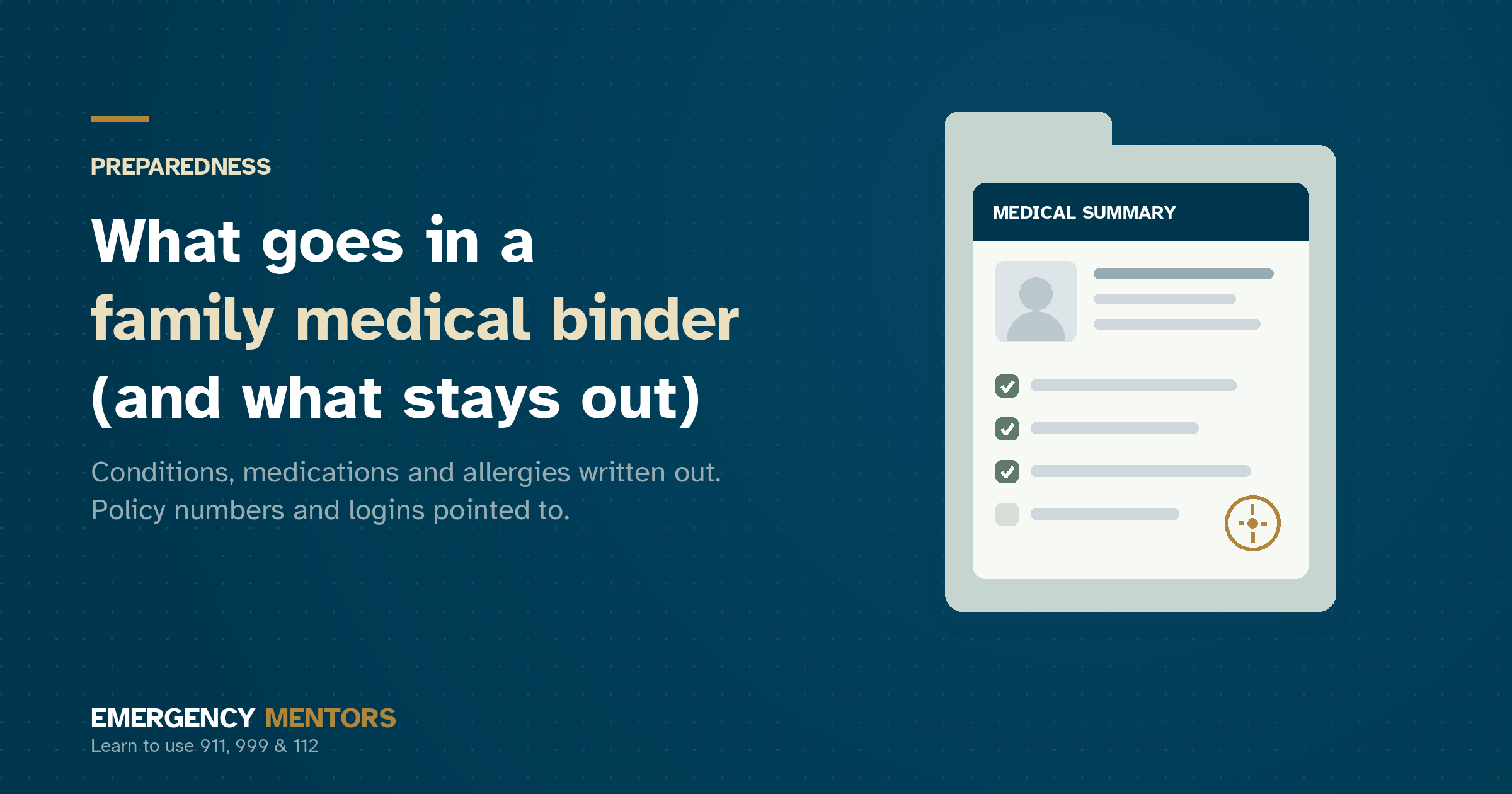 Family medical binder: what to include and what to leave out